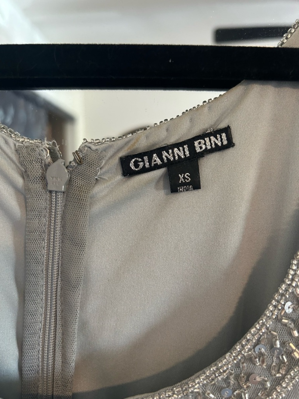 Gianni Bini Silver Sequin Embellished Dress - Picture 8 of 8